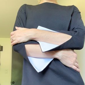 Banana Republic Black Split-Sleeve Dress Size 2